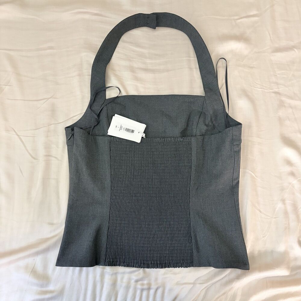 Aritzia Sunday Best Gala Halter Top in Heather Charcoal NWT - Picture 13 of 15